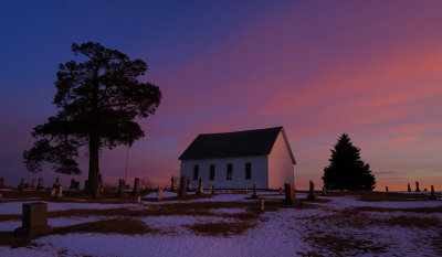 Old Brick Church at Sunset (View to South)