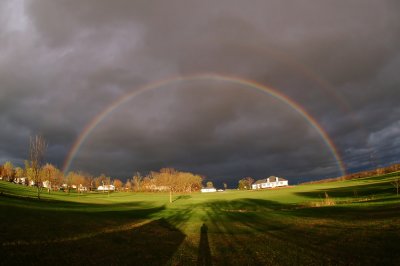 Rainbow in Early Spring