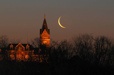 Crescent Moon with Courthouse