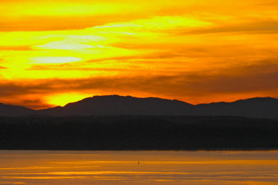 Winter Sunset over East Olympics