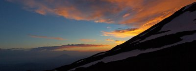 Sunset over Mt. Adams & St Helens