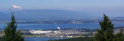 North to Mt. Baker and refinery