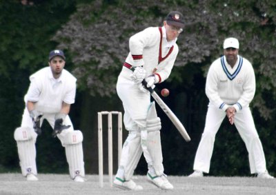 I'm seeing it like a football: better just use the side of my bat to give the opposition a chance