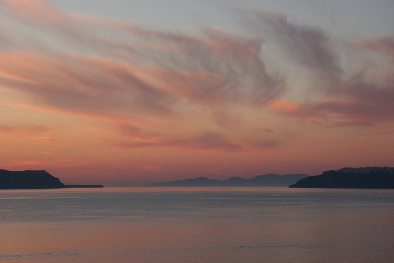 After sunset, Santorini