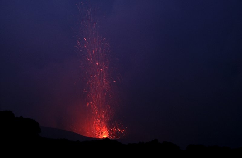 Eruption on Stromboli