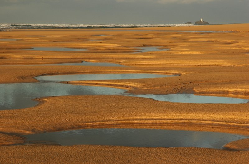 Pools on the beach at Hayle