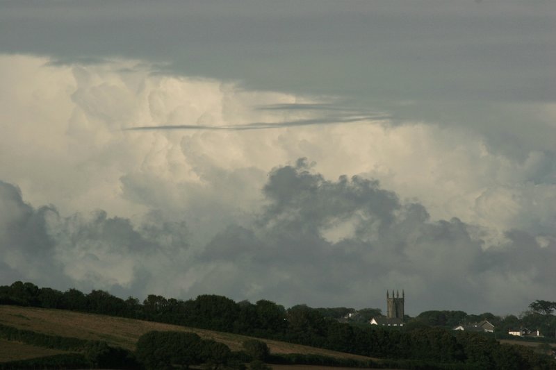 Distant rainclouds, from Penzance, 16 July 2007