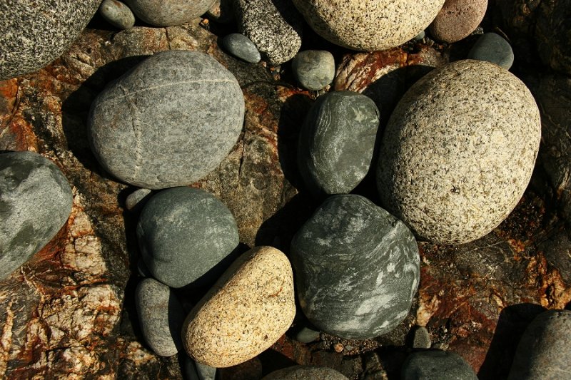 Pebbles in situ, Porth Ledden