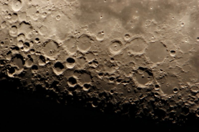 Moon, including Ptolemaeus and Purbach crater chains