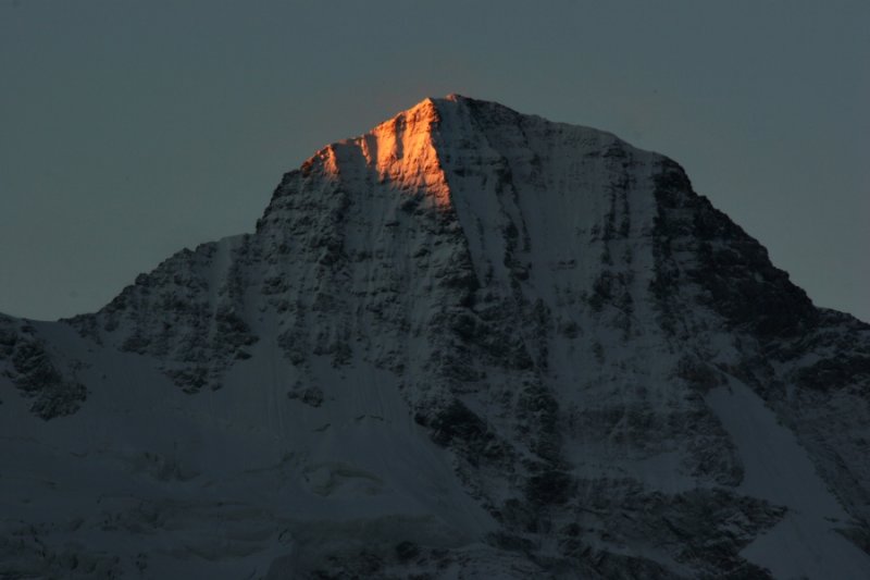 First sunlight on the Breithorn