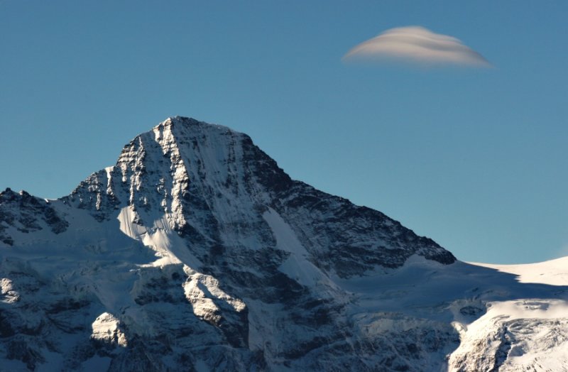 Breithorn and lenticular cloud