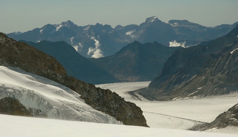 The Aletsch Glacier, viewed from the path to the Monchsjoch Hut