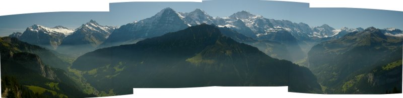 Grindelwald & Lauterbrunnen valleys, from Schynige Platte, Switzerland.