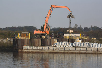 Unloading Barge