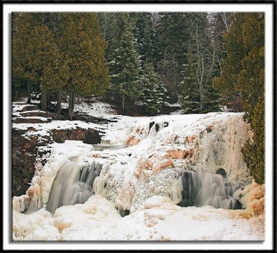 Frozen Middle Falls of the Gooseberry River