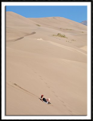 Tami Sledding The Dunes