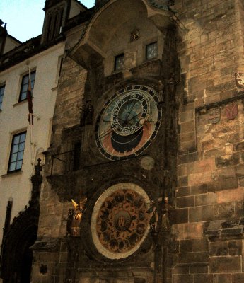 Famous Clock in the center of Prague