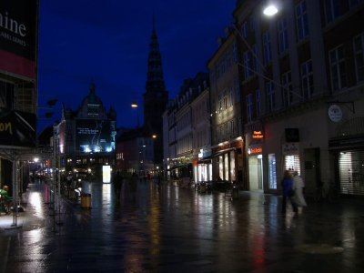 Stroget at night @ Copenhagen, Denmark