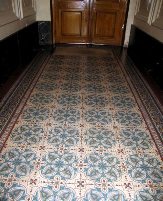 Hallway tile floor
