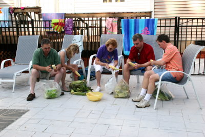 Shucking crew