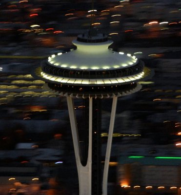space needle flyby