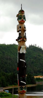 closeup at Totem Pole