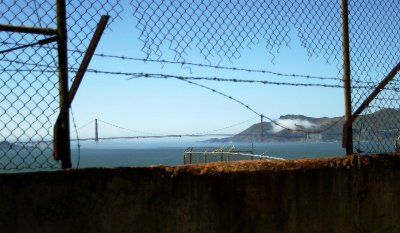 golden gate bridge from Alcatraz