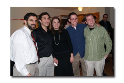 Rabbi Lopatin, Ari, Katie, Eric and Hudi