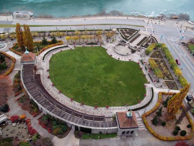 Garden across from hotel