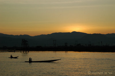 Sunset at Inle