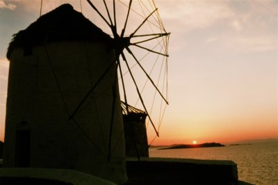 Sunset on the Island of Mykonos