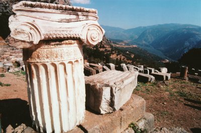 Ancient Greek Column, Delphi, Greece