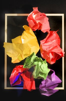 Crumpled Construction Paper