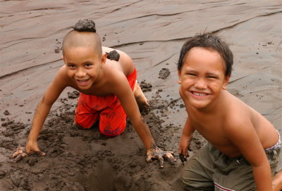 Youngsters have fun in the Sand