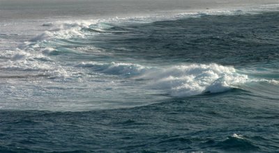 Waves Break on Bora Bora