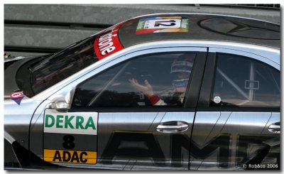 ~~Christijan Albers in his former DTM car with clear statement  ~~ What do you want me to do