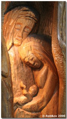 ~Holy Maria & Jesus-child~    made in a wooden tree