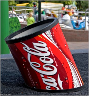 Coca-Cola waste-bin
