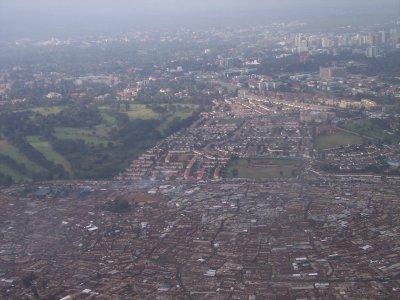 Kibera slum in Nairobi, from the plane-2651