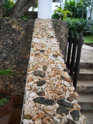 Coral in banister outside room-2875