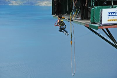 More enthusiastic bungy jumper