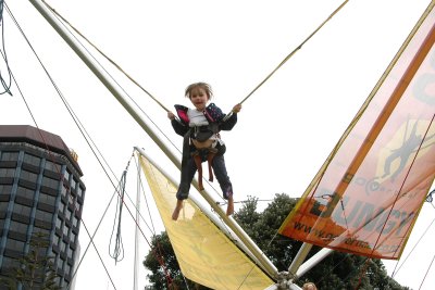 Young bungy jumper-in-training