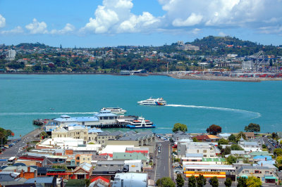 Auckland Harbor with Devonport in the foreground