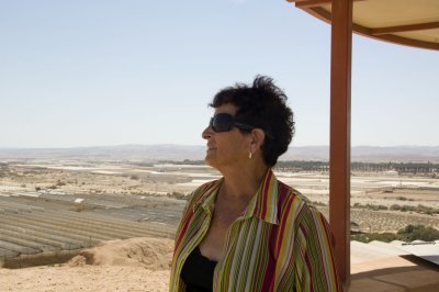 Shlomit - one of farm owners at Ein Yahav