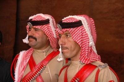 Jordanian policemen at the Treasury