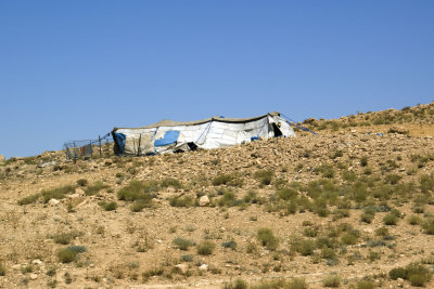 Bedouin tent along the road to Petra