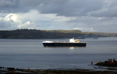 The M.V. Midnight Sun sailing from Anchorage back to the Lower 48