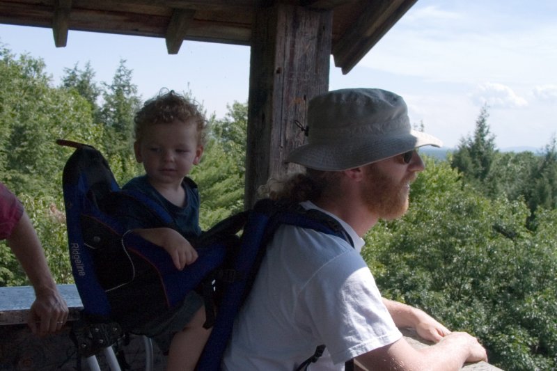 Rob and Julian in back-pack