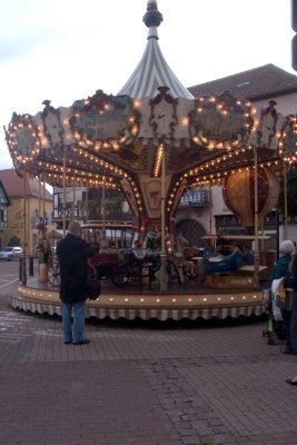 Obernai's carousel---Sam's favorite place