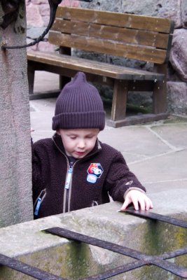 Sam inspects the well